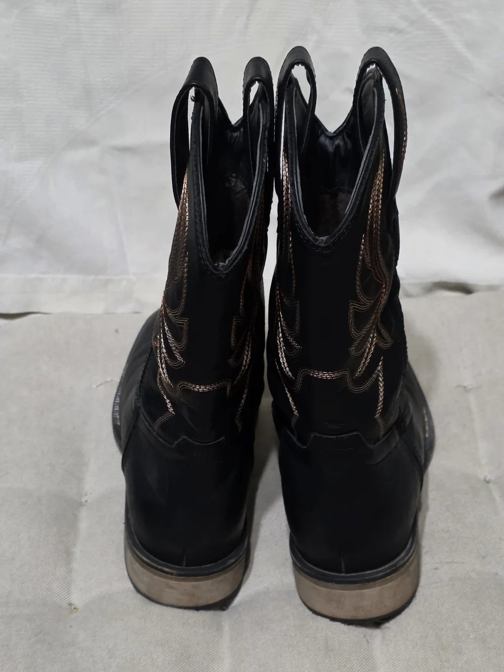 Black Kids Cowboy Boots - Youth Western Riding Boots Used Size 5